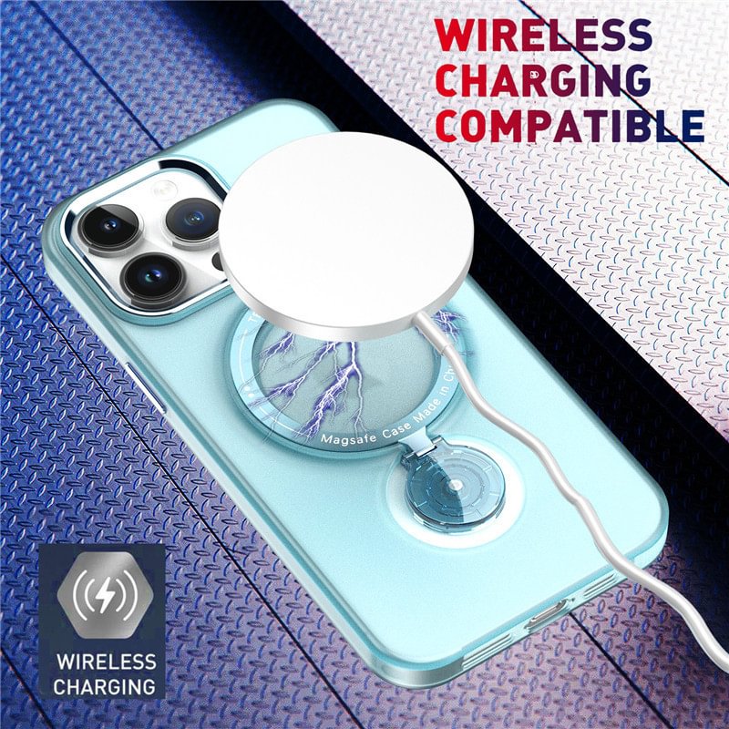 360 Degree Rotatable Magnetic Ring Stand Bumper Case for iPhone 13 & 14 Series