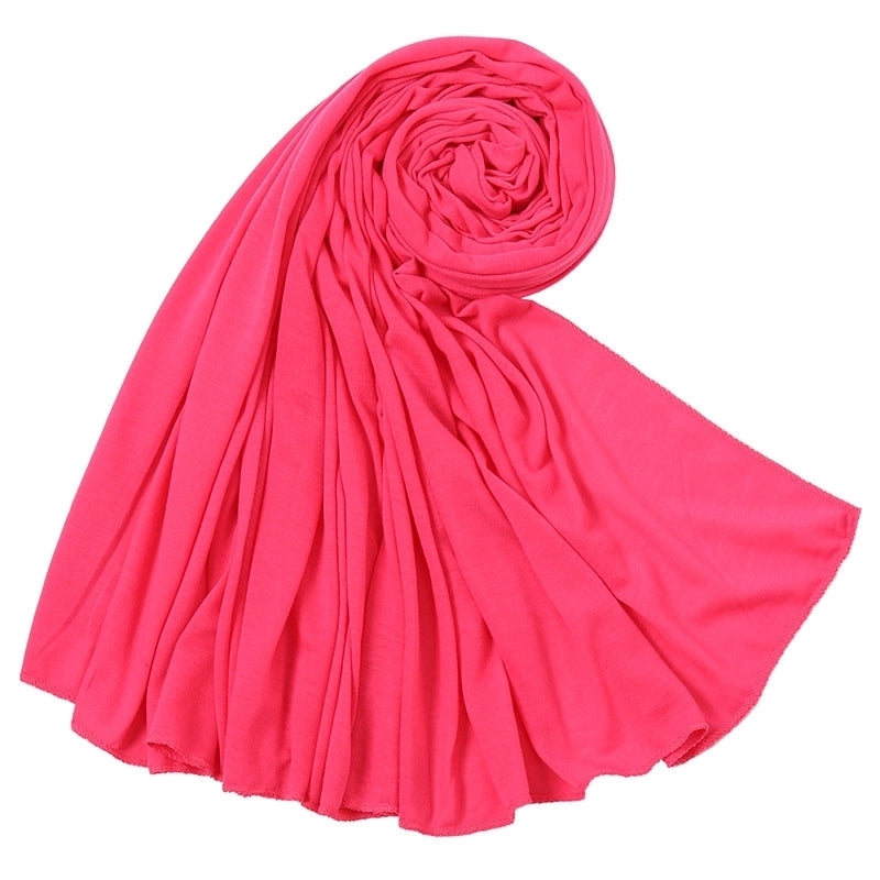 Women’s Minimalist Solid Color Mercerized Cotton Winter Scarves