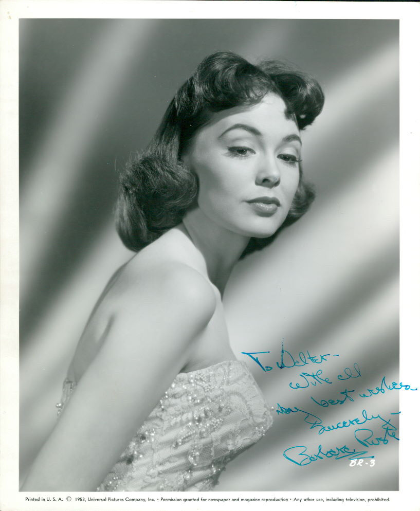 Barbara Rush (Vintage) signed Photo Poster painting COA