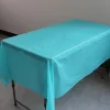 5PCS Rectangle 137 x 274cm Colorful Party Disposable PE Tablecloth 
