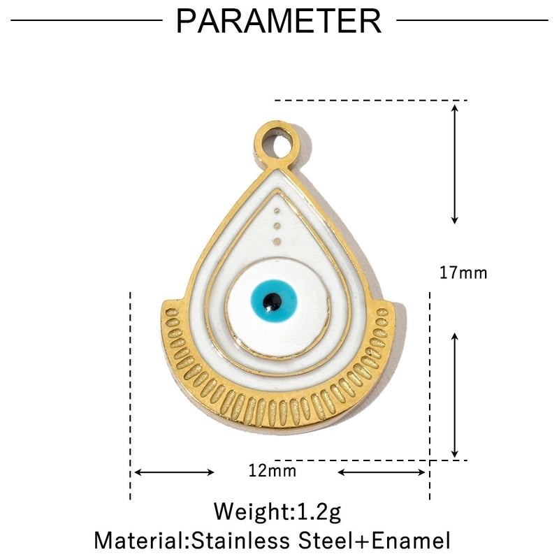 3 PCS/Package 12*17mm 17*14mm 19*14mm 304 Stainless Steel Water Droplets Jewelry Accessories Pendant