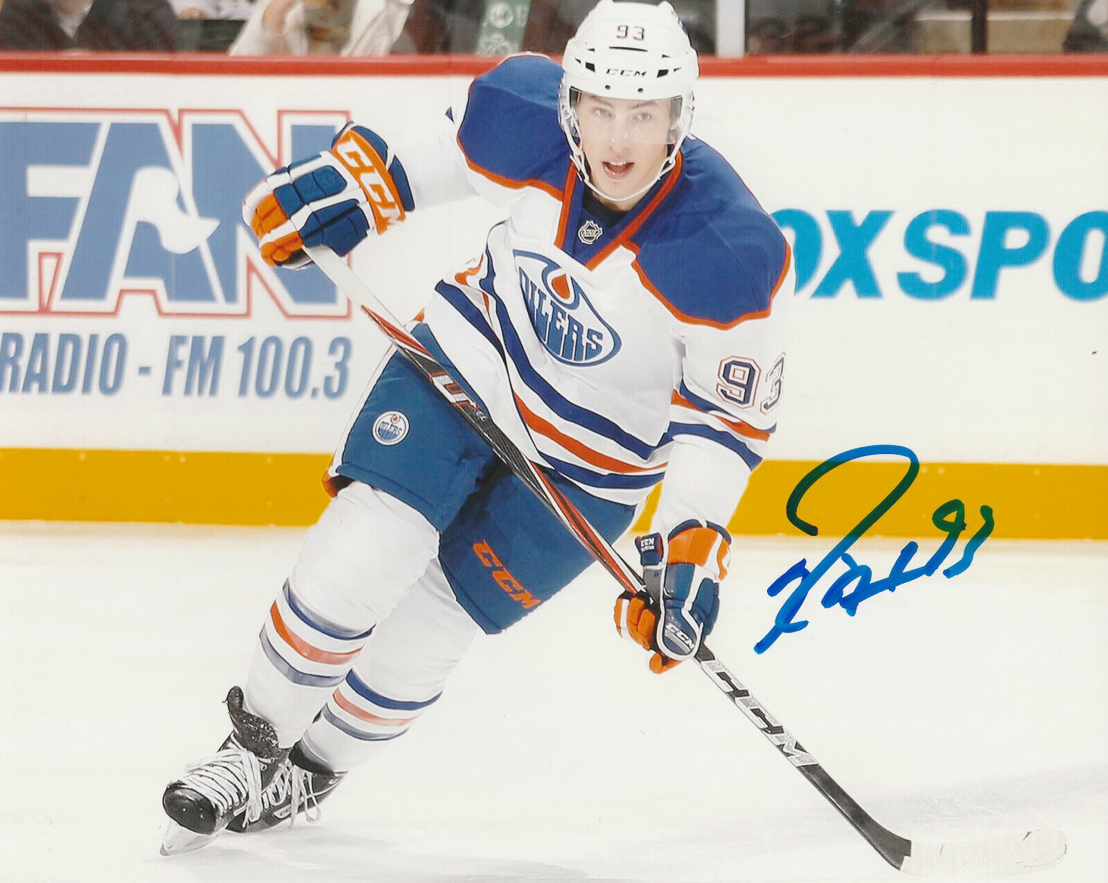 RYAN NUGENT-HOPKINS SIGNED EDMONTON OILERS 8x10 Photo Poster painting #3 Autograph