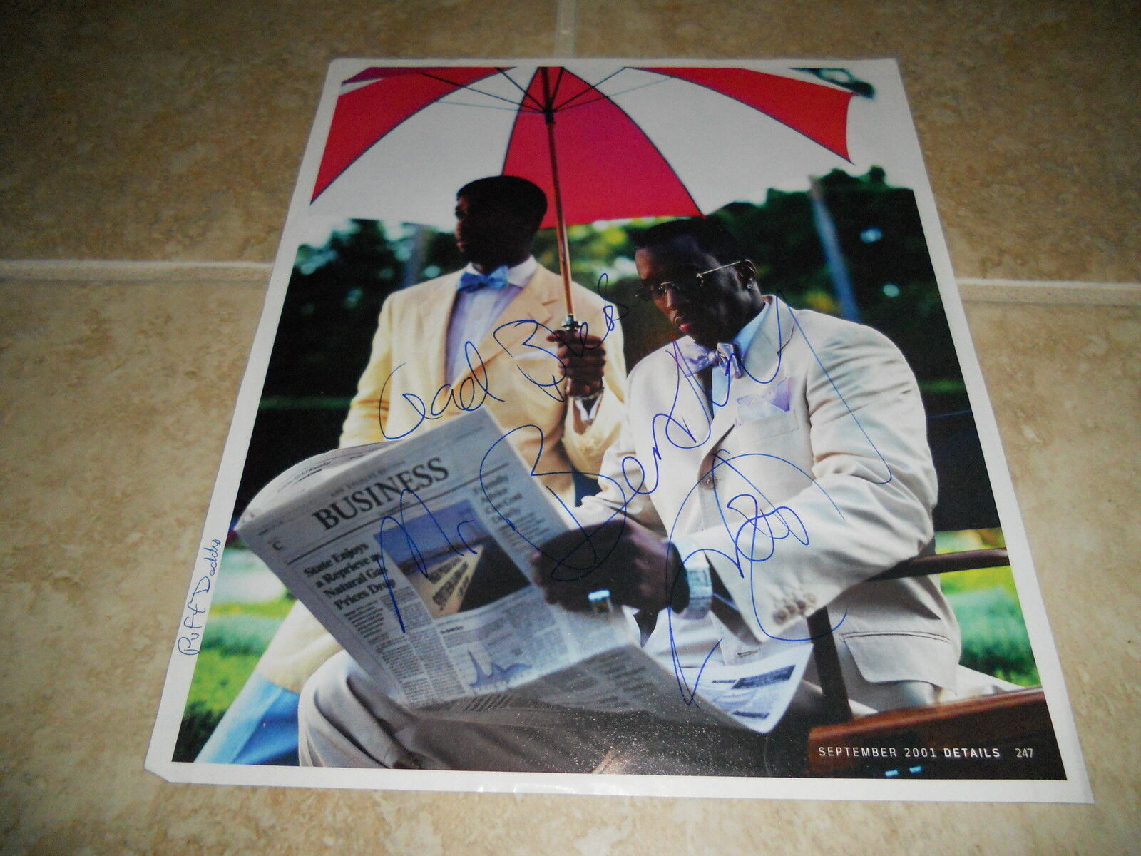 Puff Daddy P Diddy Signed Autographed 9X11 Magazine Photo Poster painting #2 PSA Guaranteed F4