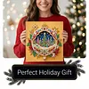 (25x25cm)DIY Pearl Painting Xmas Framed Handmade Pearl Material Art Kit Living Room Decor