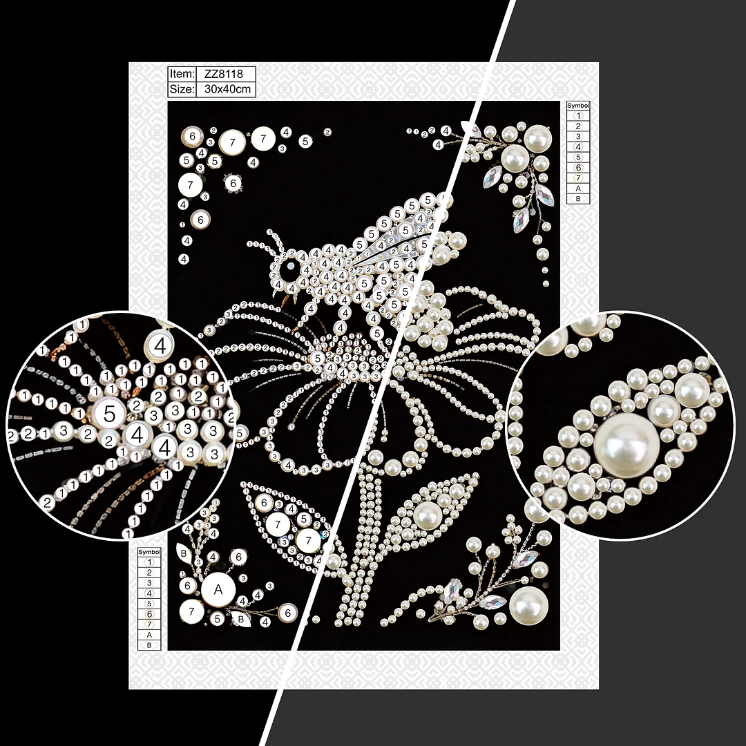 Flower Special Shaped 5D DIY Partial Drill Diamond Painting Kit Home Art 30x40cm