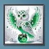 Eule speziell geformte 5D-DIY-Teilbohrer-Diamantkunst-Kit f&uuml;r Erwachsene Anf&auml;nger Wohnaccessoires Diamantengem&auml;lde Edelsteinkunst 30x30cm