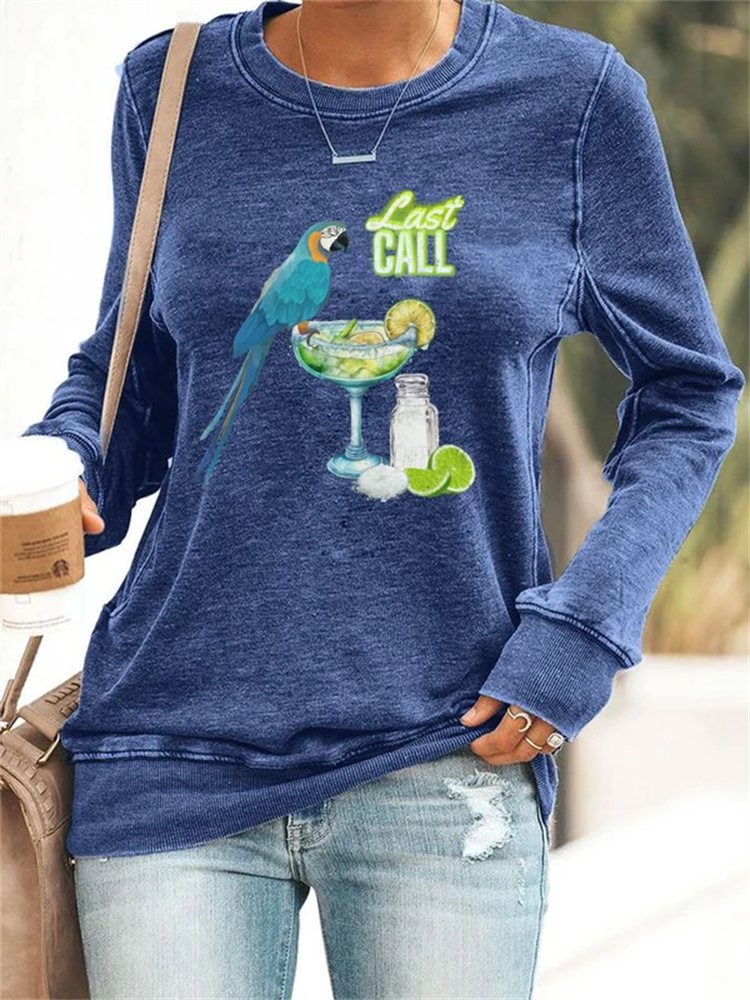 Women's Beach Lover Fins Up Casual Sweatshirt