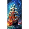 Diamond Painting-DIY Full Round Drill Large Sailboat(80*40 CM)