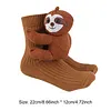3D Knit Socks Funny Warm Cute Socks Double Layer Hand Crocheted Sock Middle Tube Socks for Autumn/Winter for Men & Women