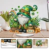 Diamond Painting Acrylic Single Sided March Gnome Ornaments Tabletop Home Office Decor