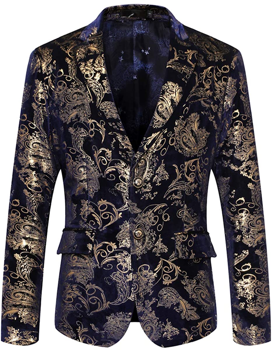 thumbnail image 2 of YYDGH Mens Slim Fit Business Blazer One Button Notched Lapel Office Blazer Jackets Casual Work Office Suit Coats With Pockets 2 of 13