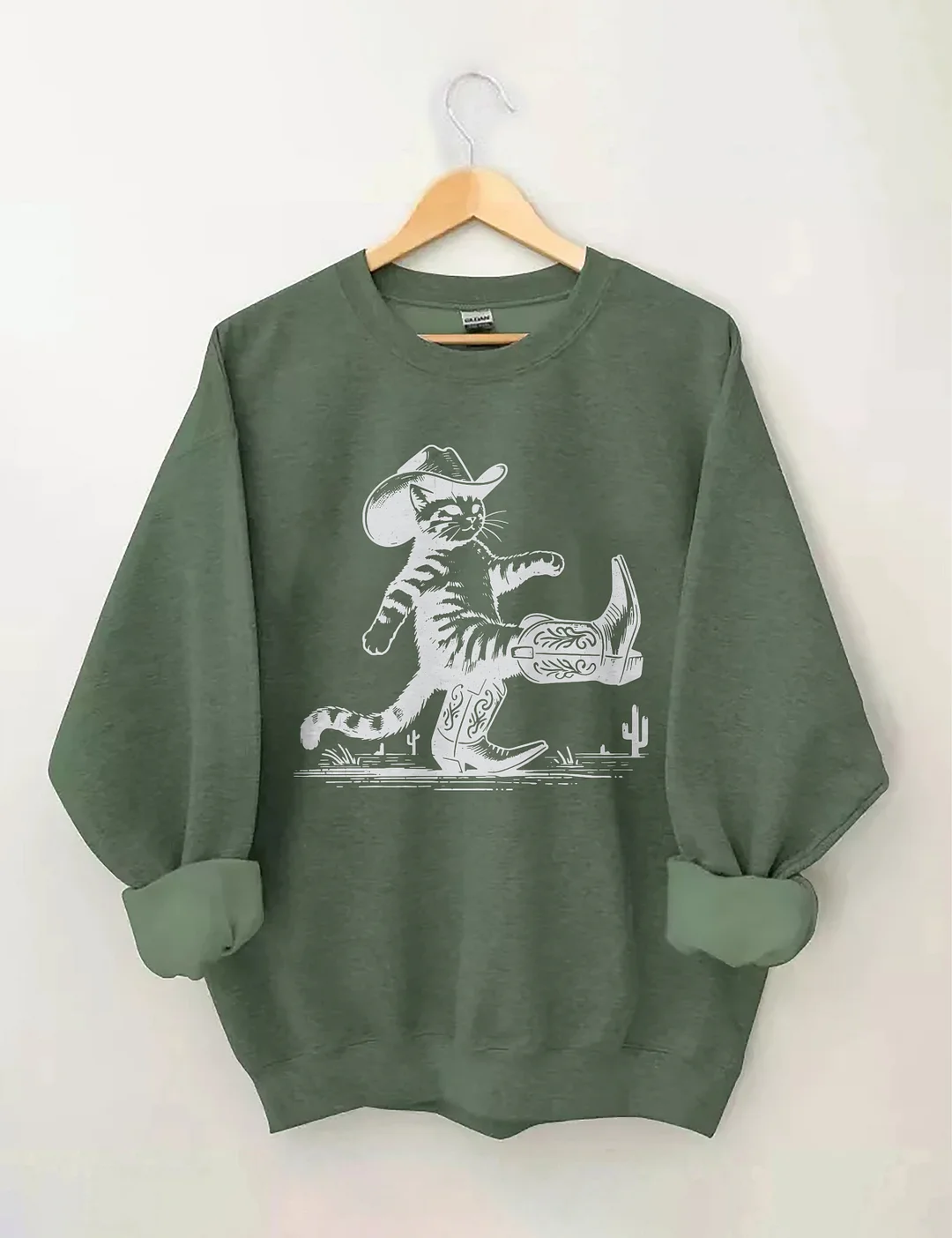 Funny Western Cowboy Cat Sweatshirt
