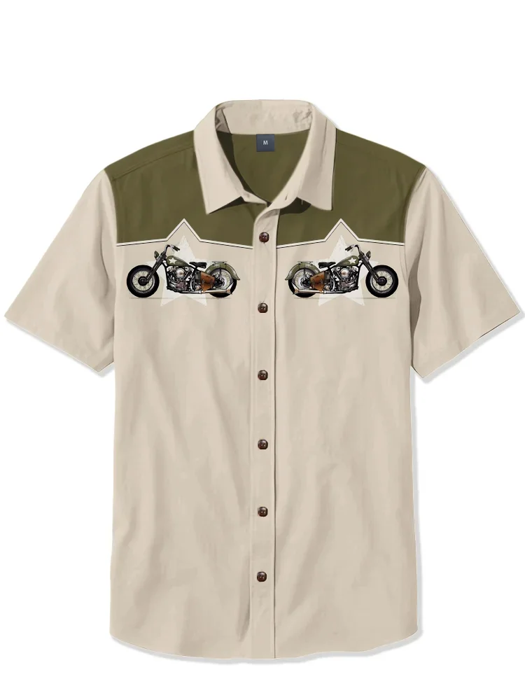 Suitmens 100% Cotton - Star Motorcycle  Shirt