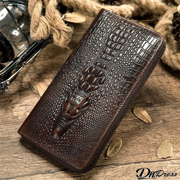 Men's Real Leather Crocodile Wallet