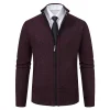 2023 New Autumn and Winter Men's Knitted Sweater Zipper Jacket
