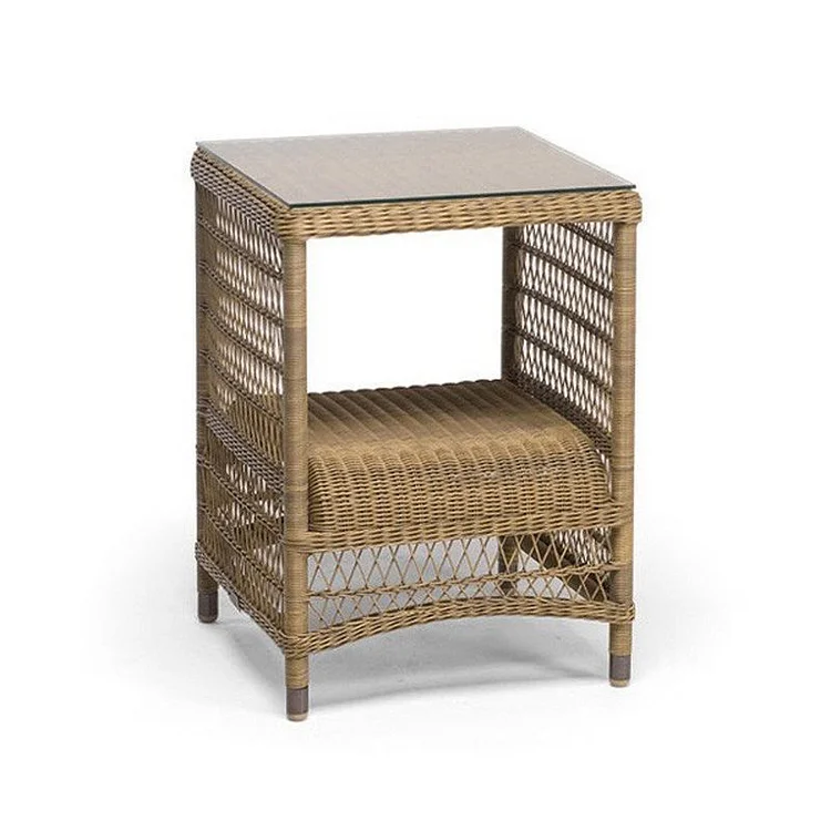 Homemys 3 Sizes Rattan Square End Table