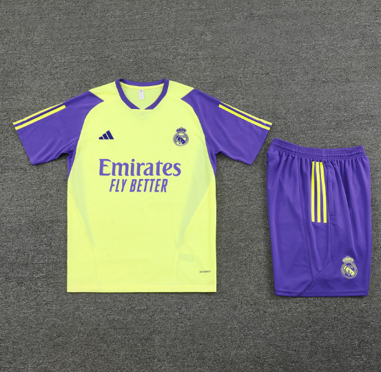 23/24 Real Madrid Training Kit Light Yellow Football Shirt Thai Quality