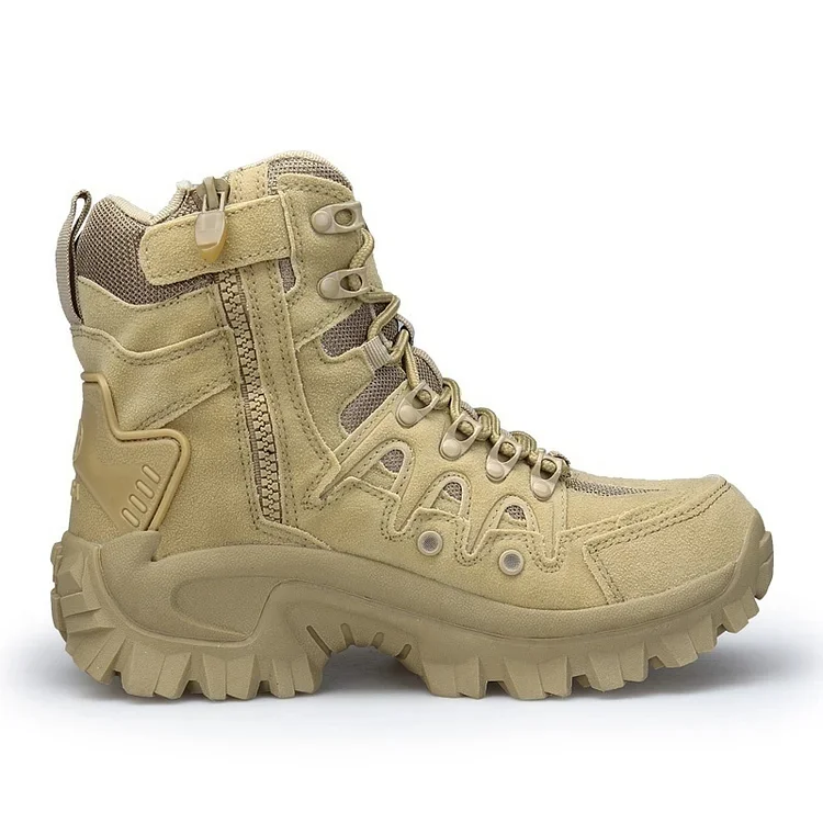 Dallader Men Outdoor Waterproof Non-Slip Hiking Boots Combat Boots