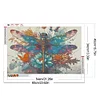 (60*40cm)Flower Dragonfly - Full Round Drill Diamond Painting
