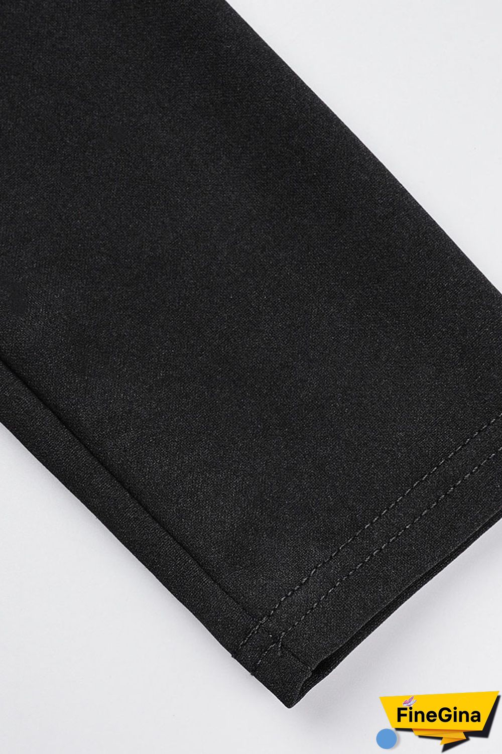 Black Casual Solid Patchwork V Neck A Line Dresses