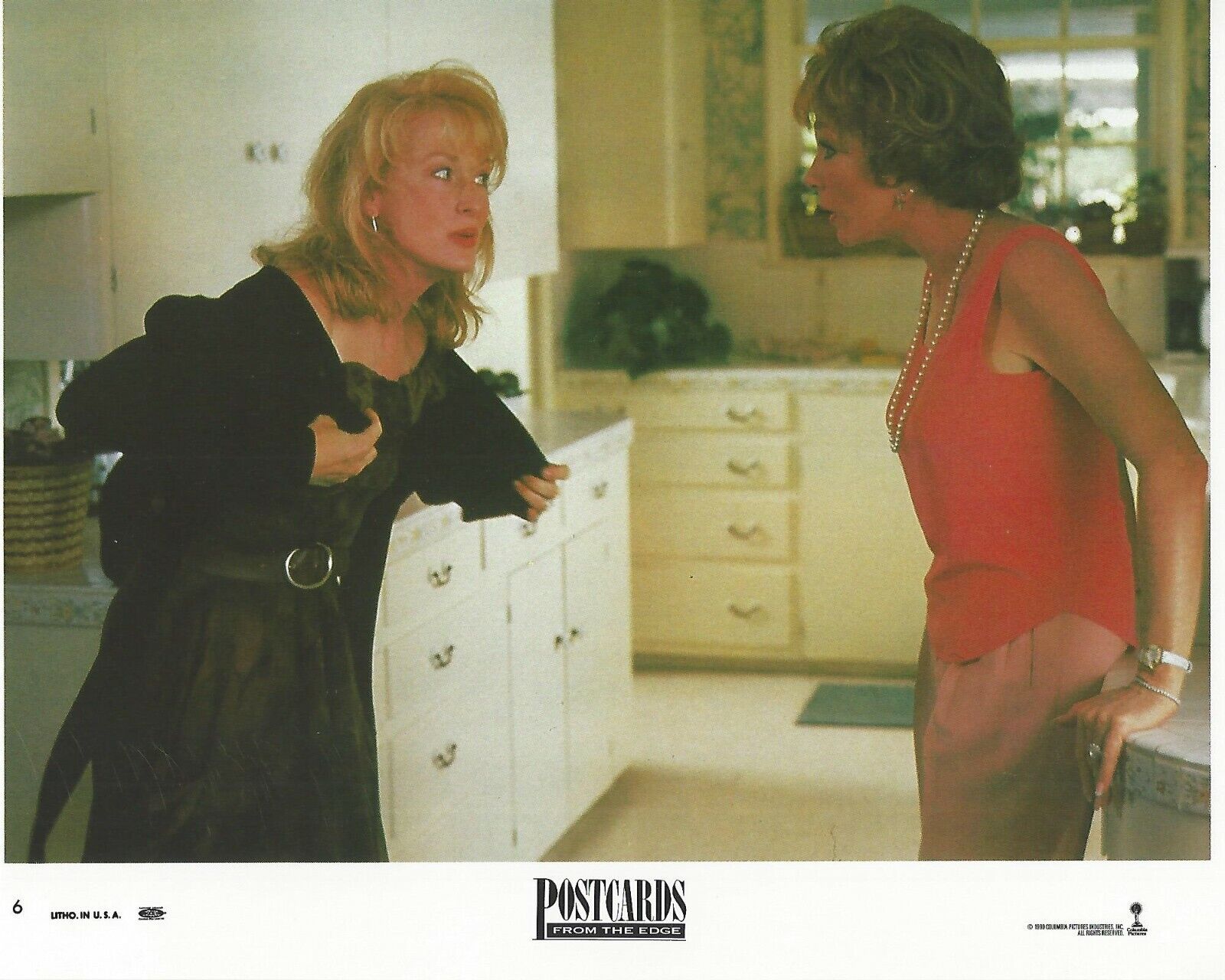 Post Cards From The Edge Original 8x10 Lobby Card Poster 1990 Photo Poster painting #6 Meryl