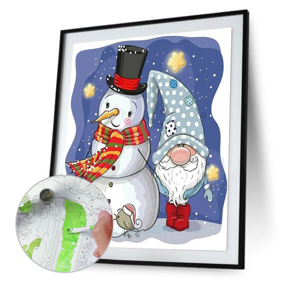 40x50cm Frameless Oil Gnome Paint By Numbers Gift Home Room Decor