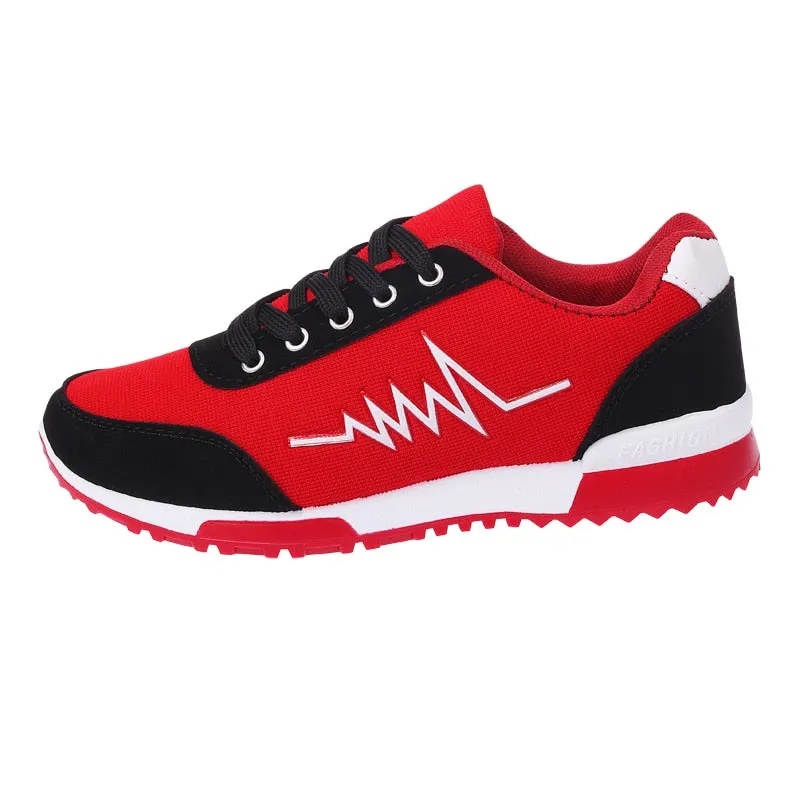 Wedge Shoes Woman New Mesh Women Shoes Luxury Designers Lace-Up Red Black Women Sneakers Casual Chaussures Femme Basket Femme