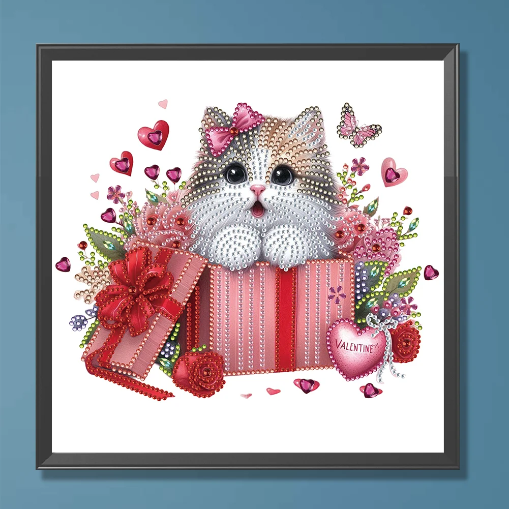 Special Shape Diamond Painting 30*30cm - Surprised Cat
