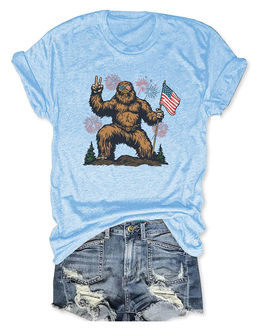 4th Of July American Bigfoot T-shirt