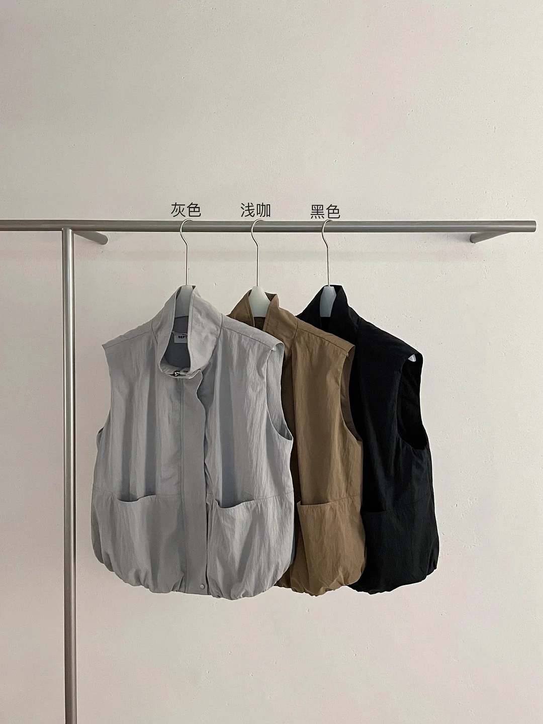 Toloer [Daihe] Autumn New Leisure Stand Collar Easy And Simple Temperament Joker Anti-Wrinkle Vest Coat Female H7429-Outfit Ideas
