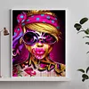 Fille - perceuse ronde peinture diamant - 40*50cm