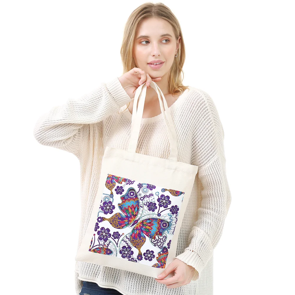 DIY Diamond Painting Eco-Friendly Canvas Bag - Butterfly