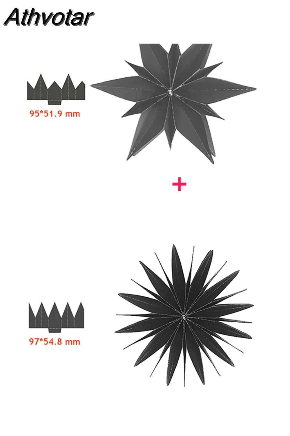 Athvotar styles 3D Folded Stars Creative Metal Cutting Dies for DIY Scrapbooking Paper Cards Crafts Making 2023 New