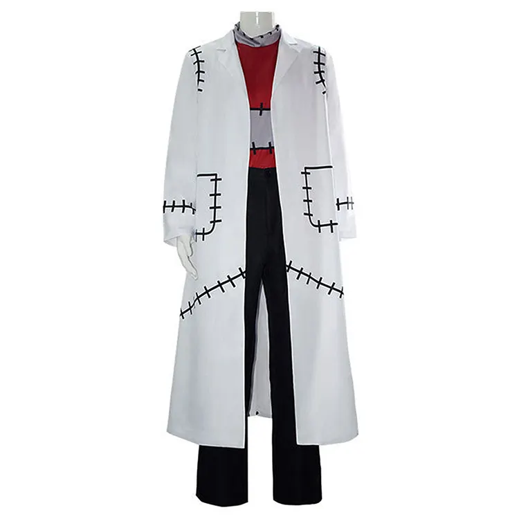 Stein White Coat Set Outfits Cosplay Costume Halloween Carnival Suit