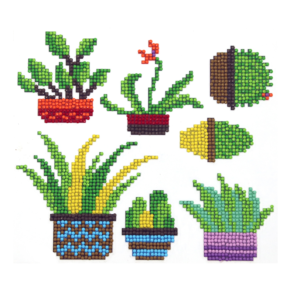 

7pcs Cactus-DIY Creative Diamond Sticker, 501 Original