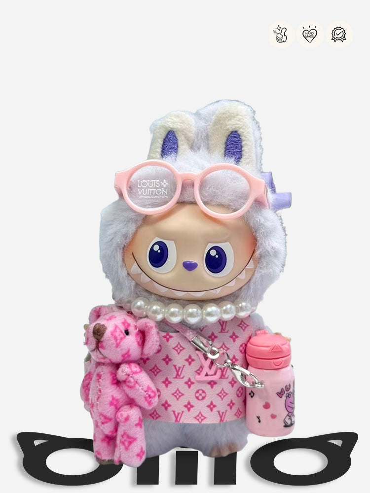 MINI Labubu Clothes Adorable Pink LV - style Outfit