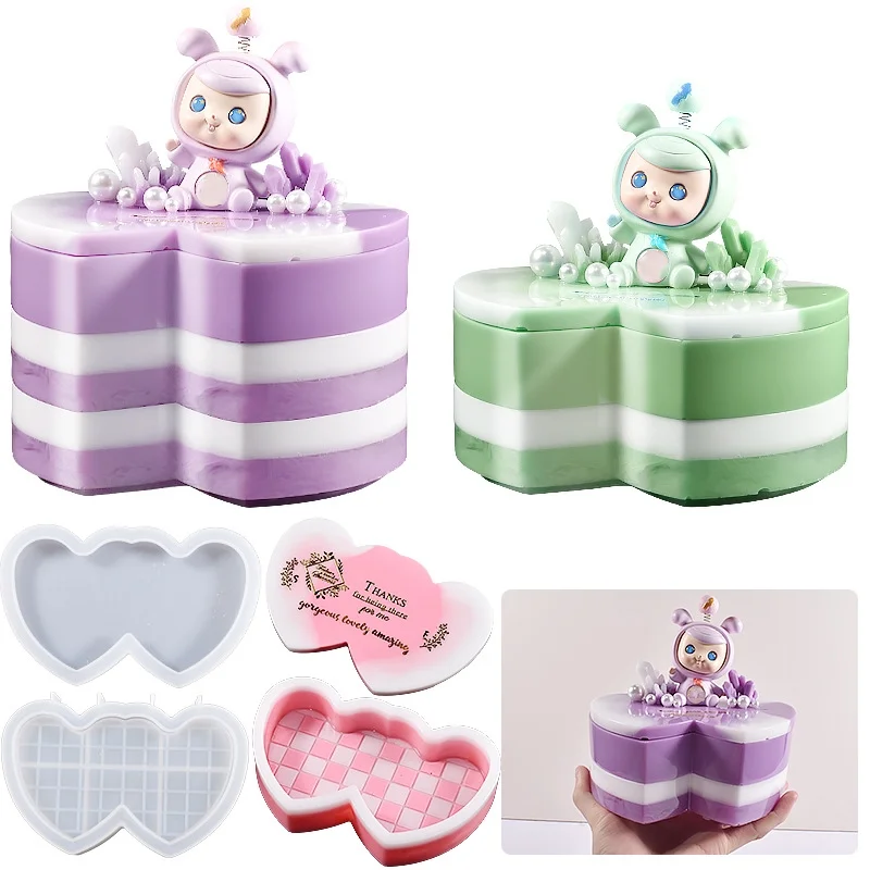 Double Love Storage Box Silicone Mold