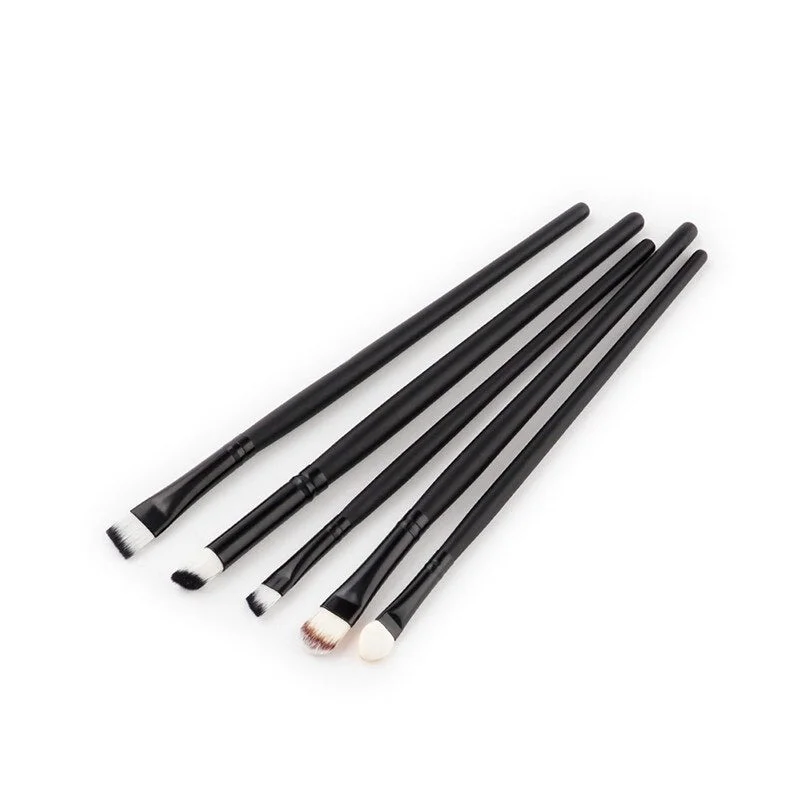 5pcs/Set Women Beauty Hot Professional Black Eye Makeup Cosmetics Blending Eyebrow Oblique Eyeshadow Brushes Set Kit