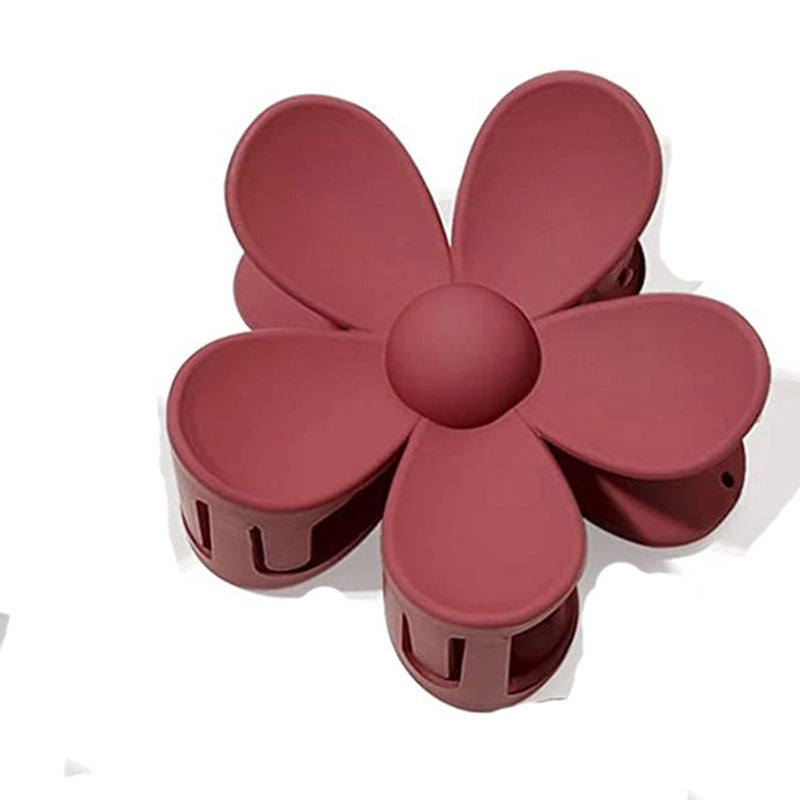 Women’s Sweet Korean Style Flower Plastic Stoving Varnish Hair Claws