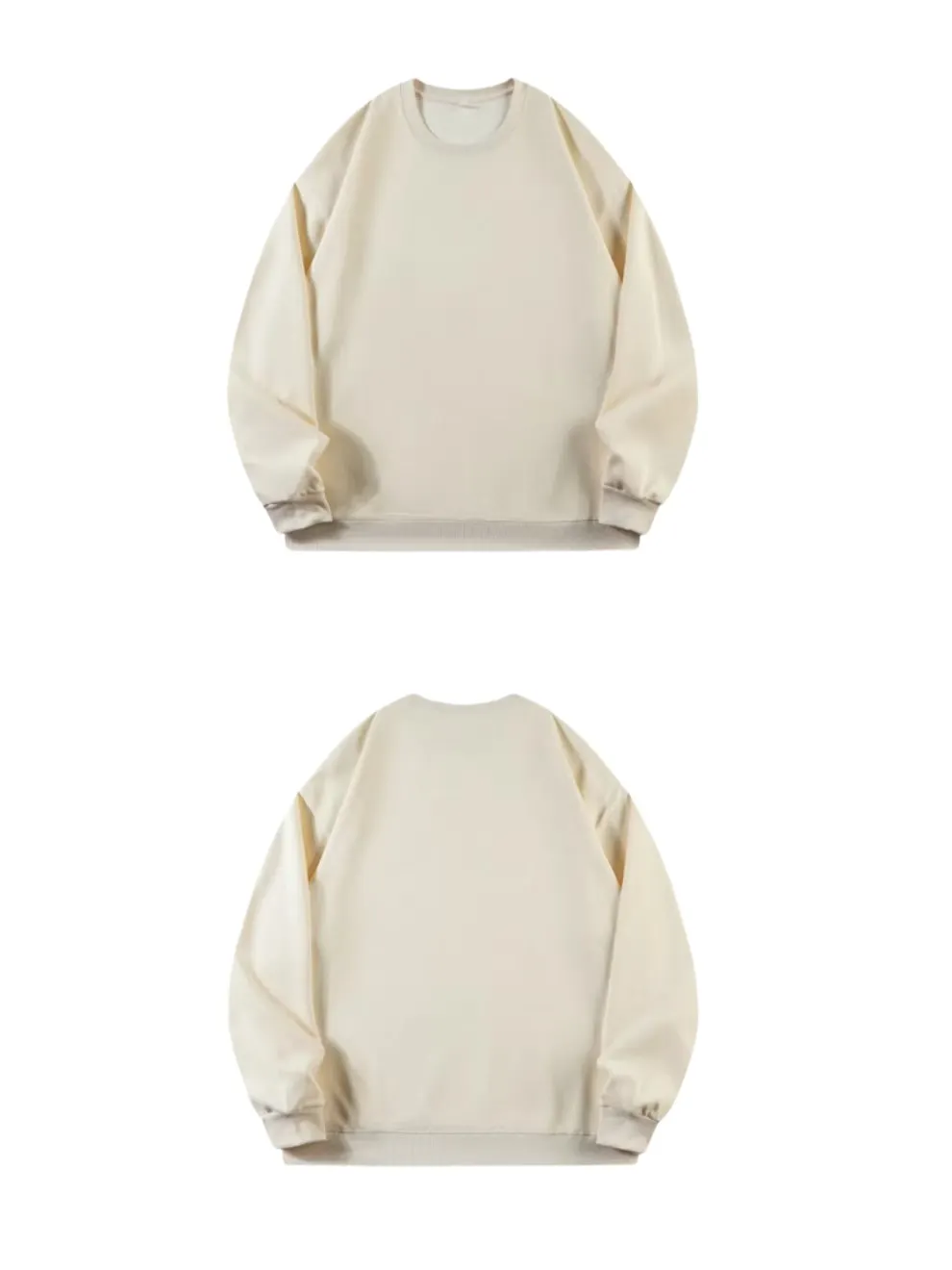 2026 American-style Autumn/Winter Solid Color Casual Everyday Couples Crewneck Pullover Long Sleeve Sweatshirt