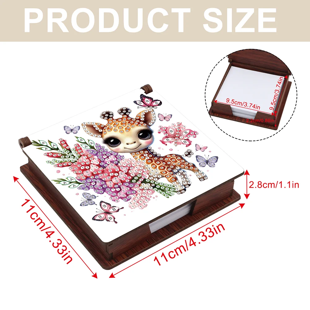 DIY Butterfly Fawn Diamond Painting Note Box Paper 160 Sheets of Paper for DIY Art Craft