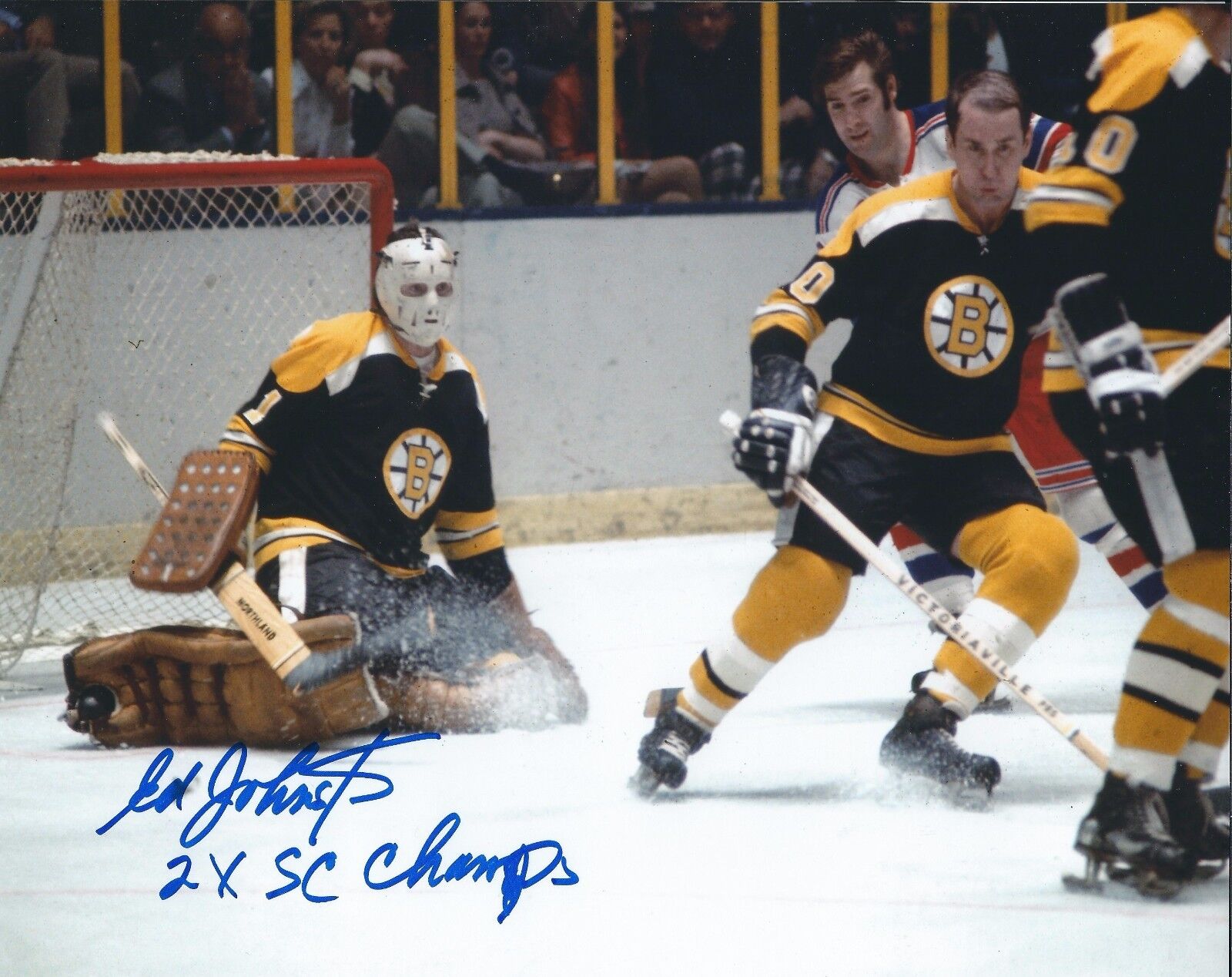 Signed 8x10 ED JOHNSTON 2X SC Champs