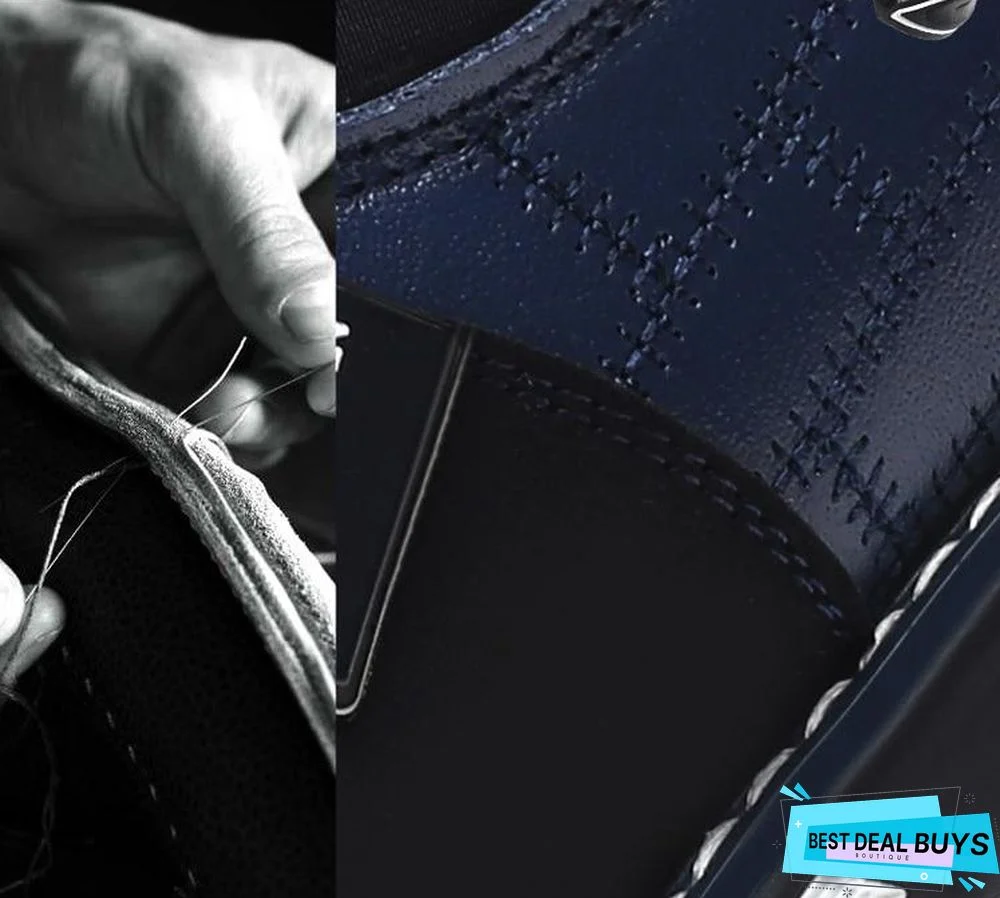 Leather Men Casual Shoes Mens Loafers Moccasins Breathable Slip On Black Driving Shoes