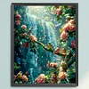 Flower And Bird Waterfall-11CT Stamped Cross Stitch 45*55cm/17.72*21.65in