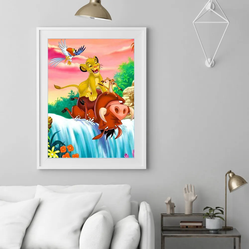 Diamond Painting - Full Round Drill - Lion King(30*40cm)