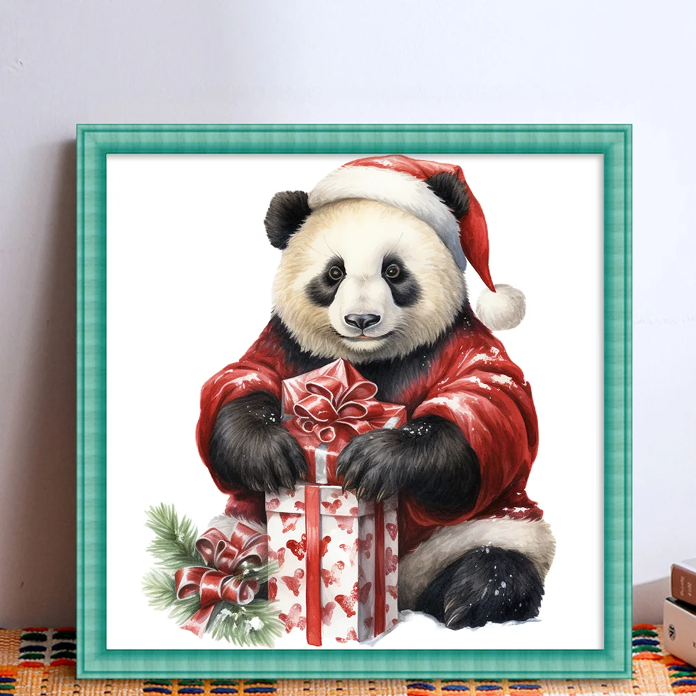 DIY Stamped Cross Stitch 11CT Full Embroidery 40*40cm - Christmas Panda