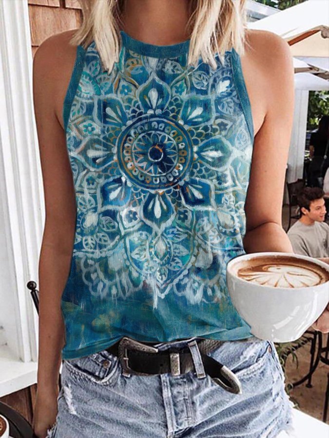 Vintage Print Vest