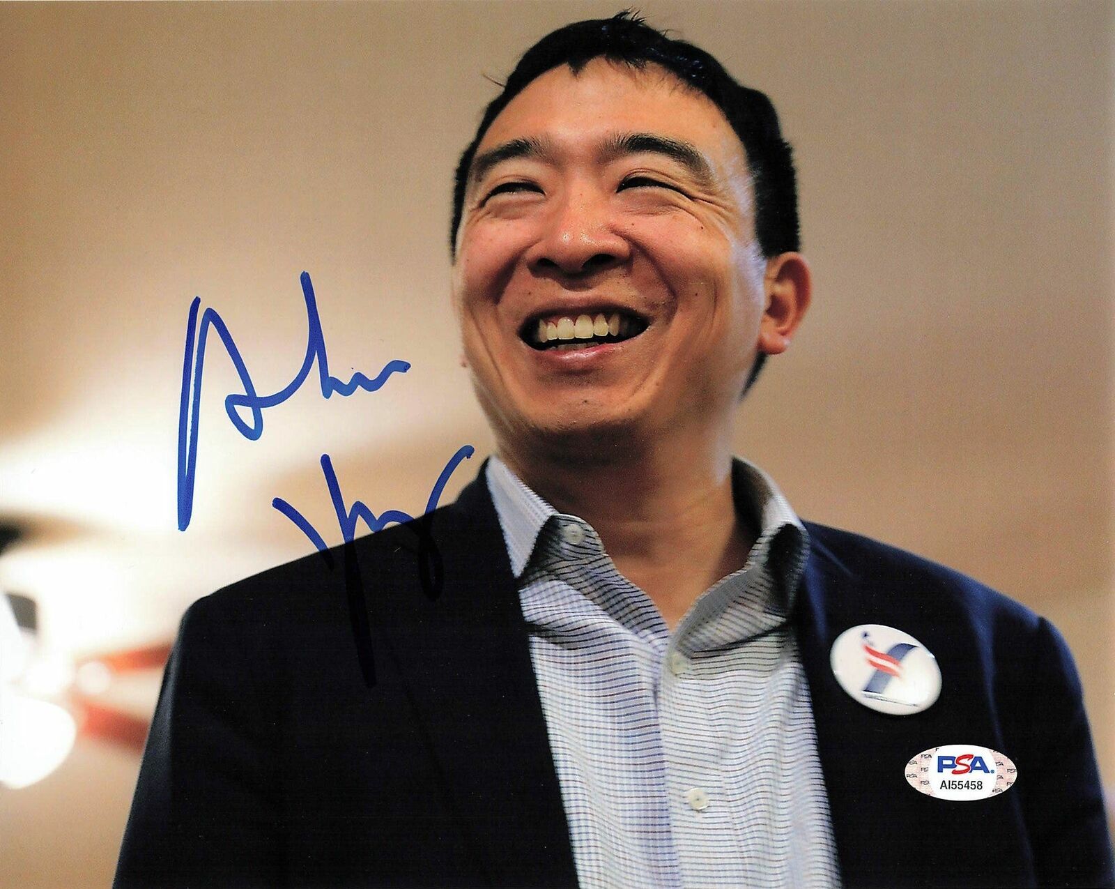 ANDREW YANG signed 8x10 Photo Poster painting PSA/DNA Autographed