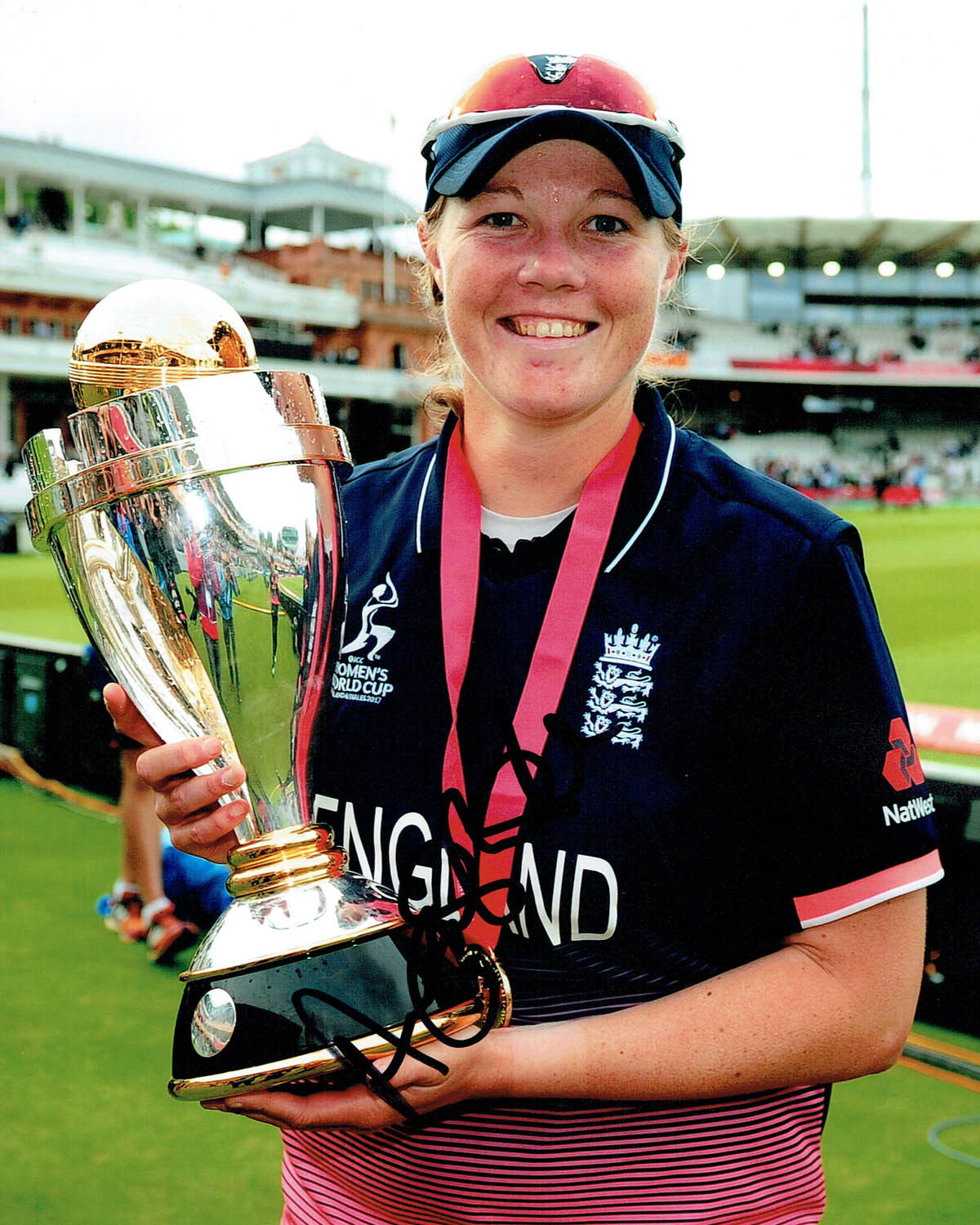 Anya SHRUBSOLE Signed Autograph 10x8 ENGLAND Womens Cricket Photo Poster painting AFTAL COA