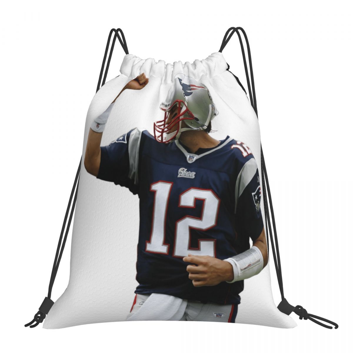 New England Patriots Tom Brady Super Bowl Waterproof Adjustable Lightweight Gym Drawstring Bag